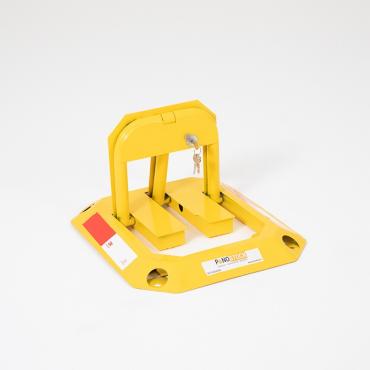 Barrière de parking flexible avec clés identiques coloris jaune