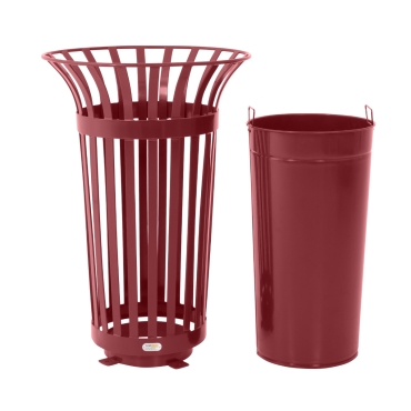 Poubelle Tulipe urbaine Rouge 3004 avec seau amovible