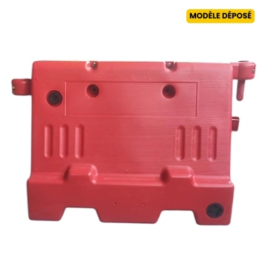 Zoom sur la face rouge du Séparateur de voie plastique empilable K16