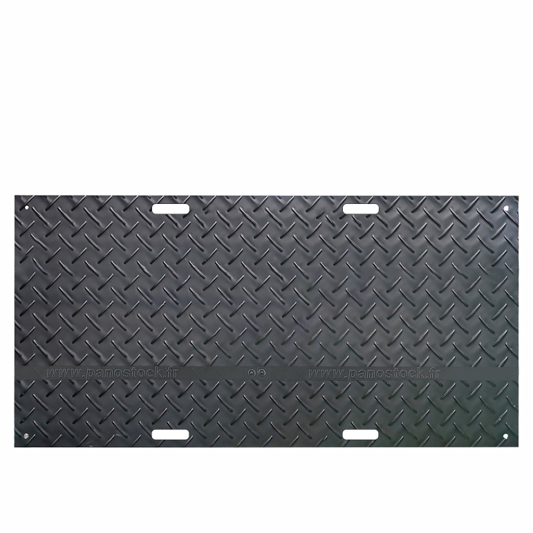 Vue du dessus de la plaque de roulage 50 tonnes -  L 2000 x l 1000 x ép.12mm