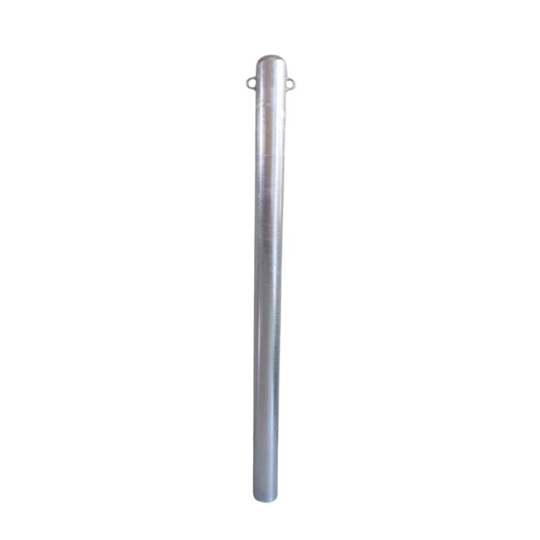 Vue générale du poteau galvanisé à chaud 2 crochets H1200 x diam.76 mm Vue générale du poteau galvanisé à chaud 2 crochets H1200 x diam.76 mm