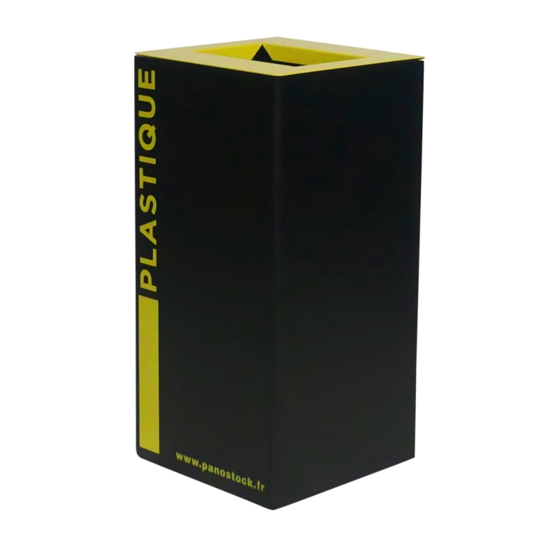 Vue générale de la borne de tri sélectif plastique intérieur 70 Litres