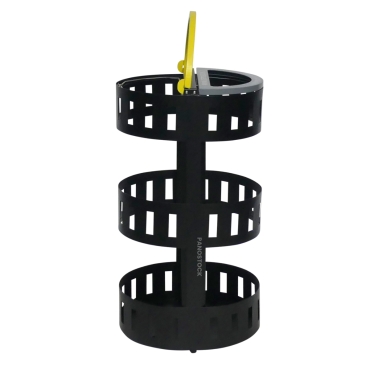 Vue de la structure de la poubelle vigipirate en acier pour tri sélectif