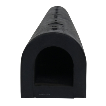 Zoom sur la défense de quai caoutchouc L 2000 x l 150 x H 150 mm